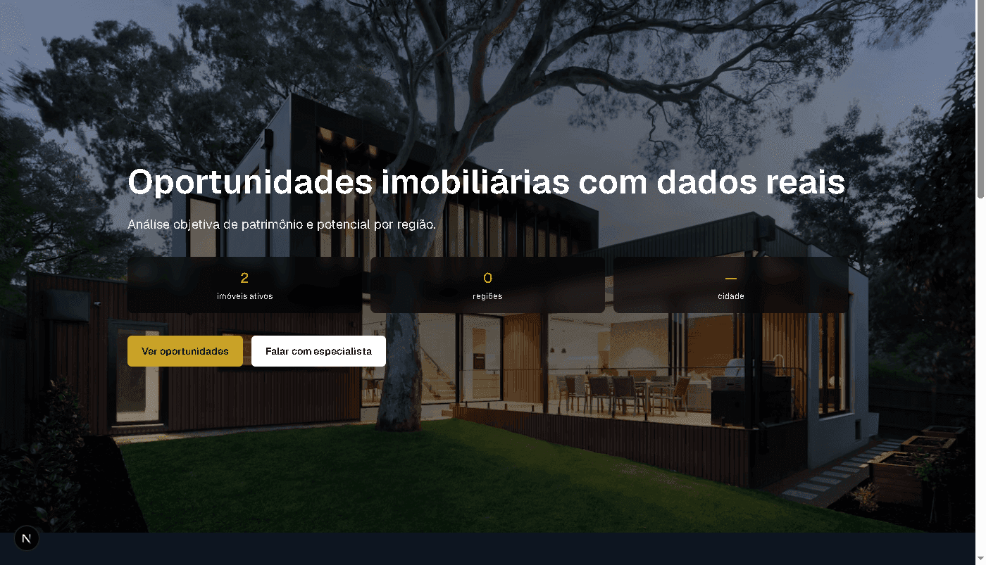 Carteira real com o template Investidor